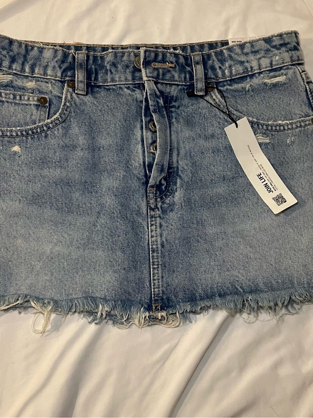 Zara Light Blue Denim Mini Skirt